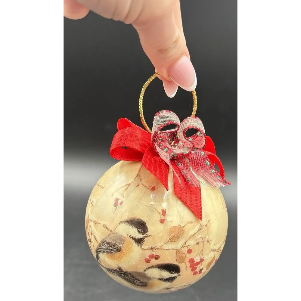 Lot of 4 Vtg Bird Ornaments Christmas Or Everyday